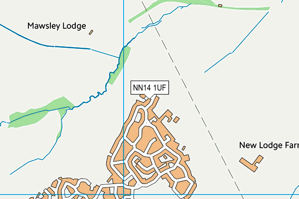 NN14 1UF map - OS VectorMap District (Ordnance Survey)