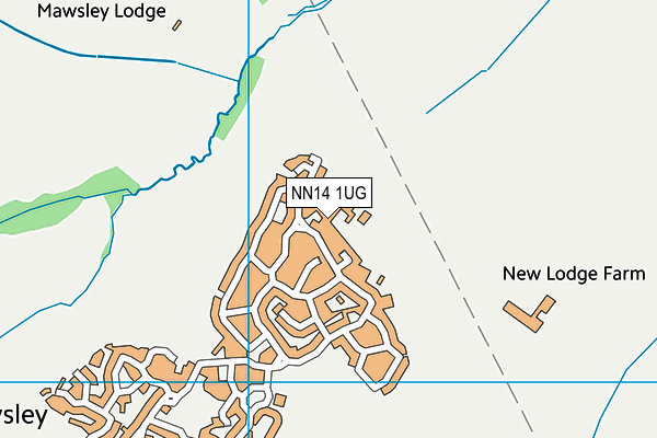 NN14 1UG map - OS VectorMap District (Ordnance Survey)