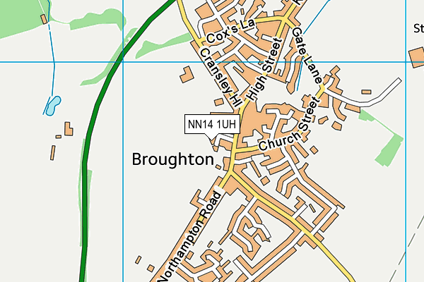 NN14 1UH map - OS VectorMap District (Ordnance Survey)