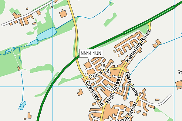 NN14 1UN map - OS VectorMap District (Ordnance Survey)