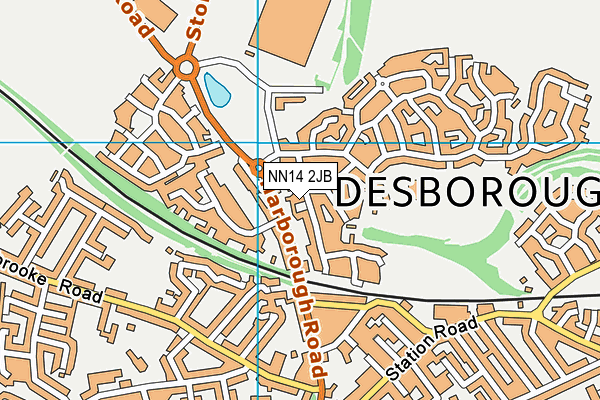 NN14 2JB map - OS VectorMap District (Ordnance Survey)
