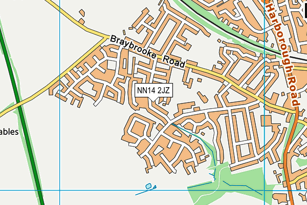 NN14 2JZ map - OS VectorMap District (Ordnance Survey)