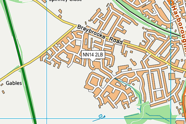 NN14 2LB map - OS VectorMap District (Ordnance Survey)