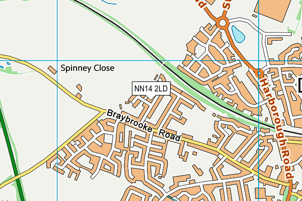 NN14 2LD map - OS VectorMap District (Ordnance Survey)