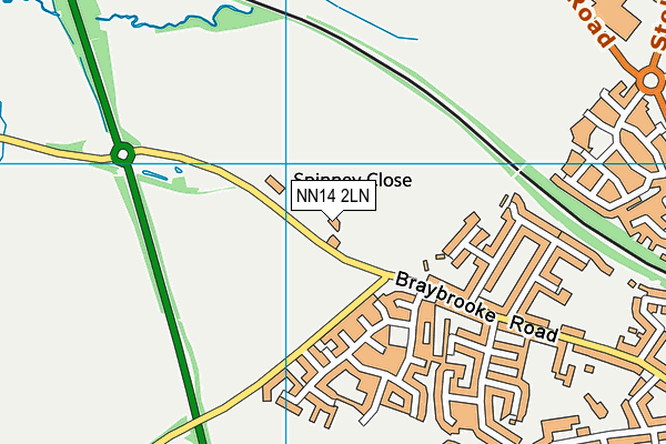 NN14 2LN map - OS VectorMap District (Ordnance Survey)
