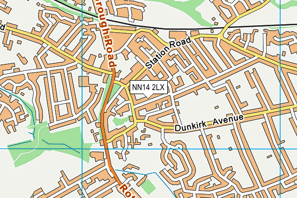 NN14 2LX map - OS VectorMap District (Ordnance Survey)