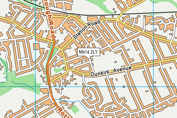 NN14 2LY map - OS VectorMap District (Ordnance Survey)