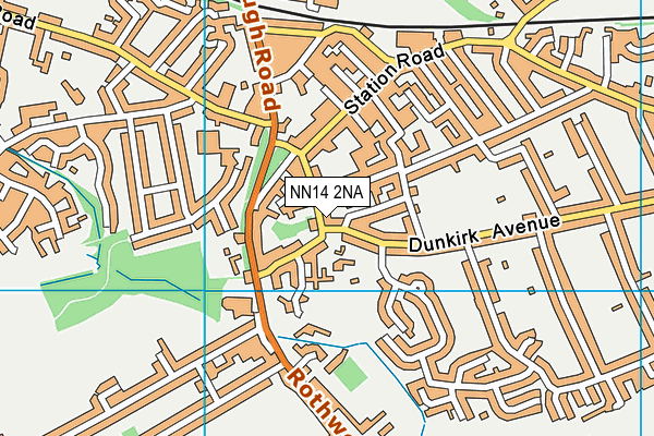 NN14 2NA map - OS VectorMap District (Ordnance Survey)