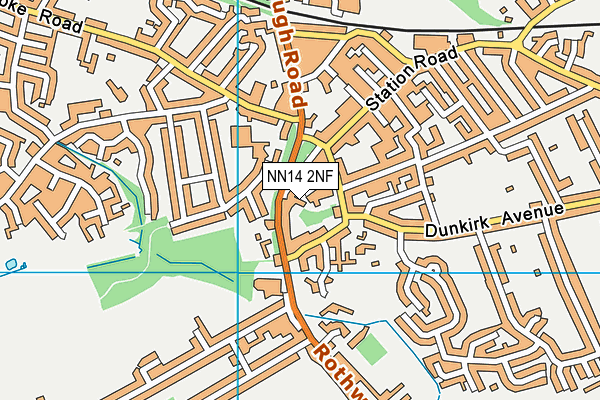 NN14 2NF map - OS VectorMap District (Ordnance Survey)
