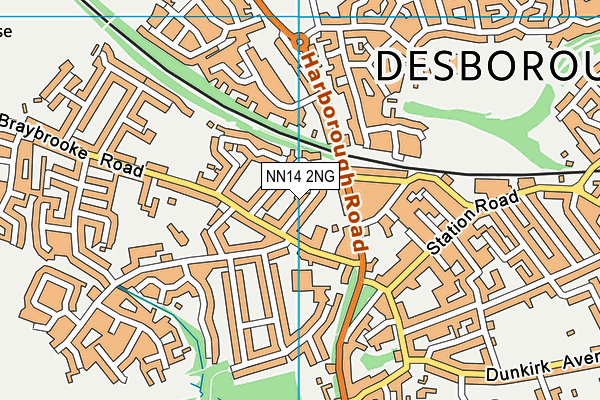 NN14 2NG map - OS VectorMap District (Ordnance Survey)