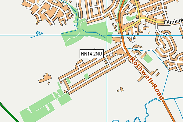 NN14 2NU map - OS VectorMap District (Ordnance Survey)