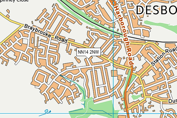 NN14 2NW map - OS VectorMap District (Ordnance Survey)