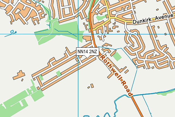 NN14 2NZ map - OS VectorMap District (Ordnance Survey)