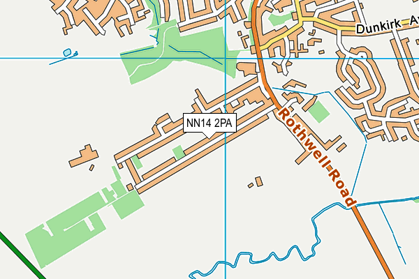 NN14 2PA map - OS VectorMap District (Ordnance Survey)