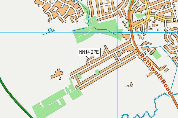 NN14 2PE map - OS VectorMap District (Ordnance Survey)