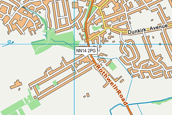 NN14 2PG map - OS VectorMap District (Ordnance Survey)