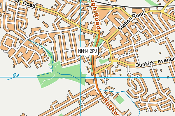 NN14 2PJ map - OS VectorMap District (Ordnance Survey)