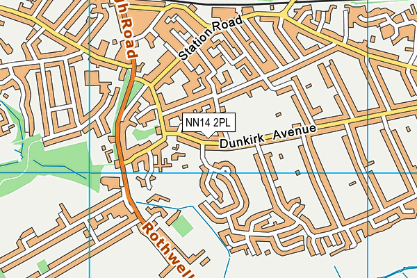 NN14 2PL map - OS VectorMap District (Ordnance Survey)