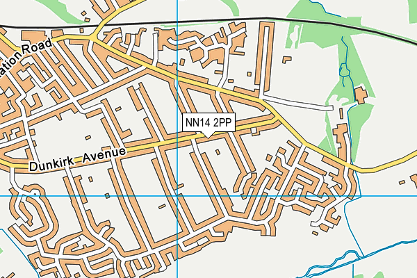 NN14 2PP map - OS VectorMap District (Ordnance Survey)