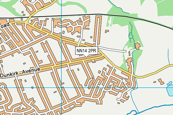 NN14 2PR map - OS VectorMap District (Ordnance Survey)
