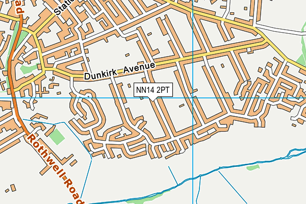 NN14 2PT map - OS VectorMap District (Ordnance Survey)