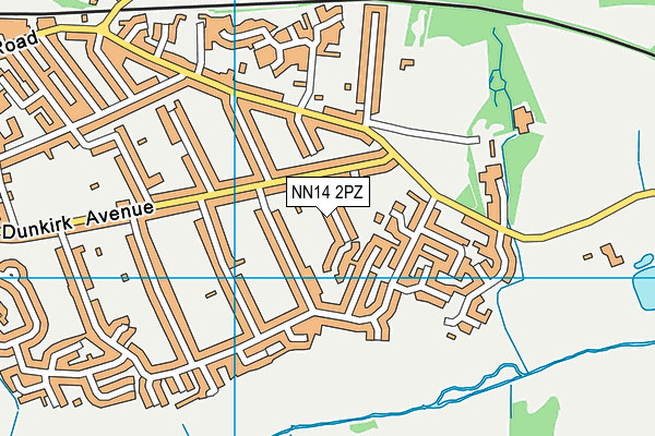 NN14 2PZ map - OS VectorMap District (Ordnance Survey)
