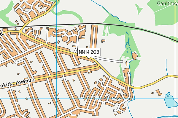 NN14 2QB map - OS VectorMap District (Ordnance Survey)