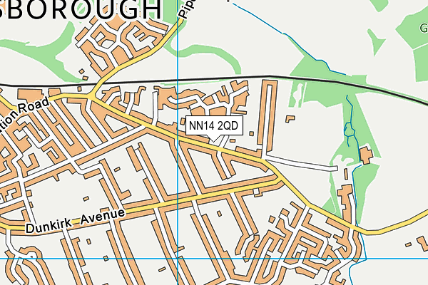 NN14 2QD map - OS VectorMap District (Ordnance Survey)