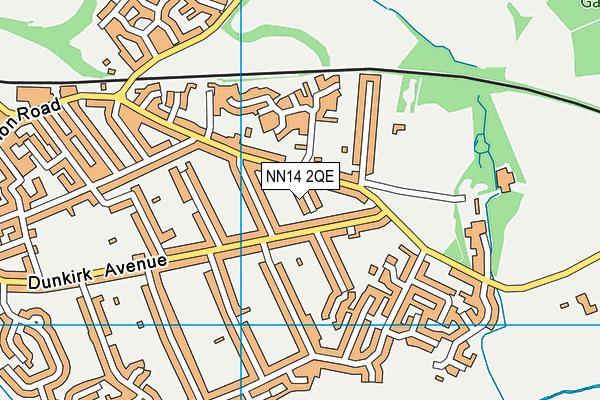 NN14 2QE map - OS VectorMap District (Ordnance Survey)