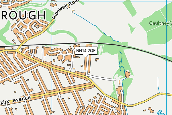 NN14 2QF map - OS VectorMap District (Ordnance Survey)