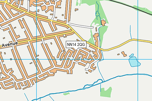NN14 2QG map - OS VectorMap District (Ordnance Survey)