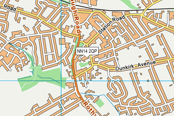 NN14 2QP map - OS VectorMap District (Ordnance Survey)