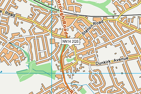 NN14 2QS map - OS VectorMap District (Ordnance Survey)