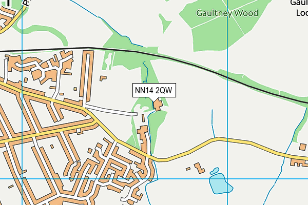 NN14 2QW map - OS VectorMap District (Ordnance Survey)