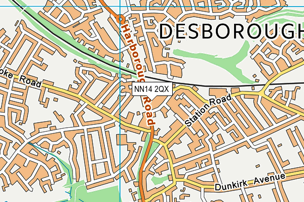 NN14 2QX map - OS VectorMap District (Ordnance Survey)