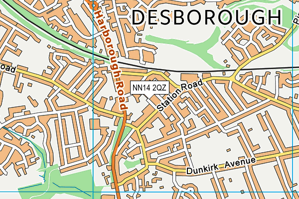 NN14 2QZ map - OS VectorMap District (Ordnance Survey)