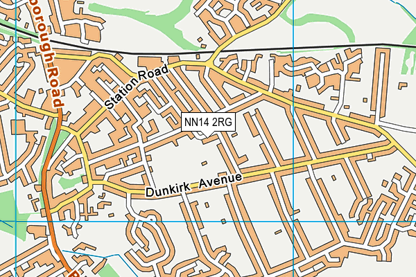 NN14 2RG map - OS VectorMap District (Ordnance Survey)