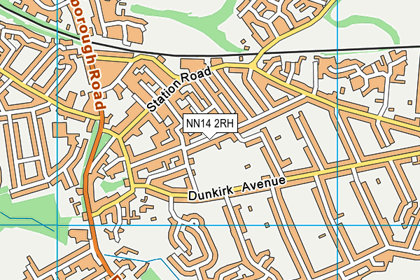 NN14 2RH map - OS VectorMap District (Ordnance Survey)