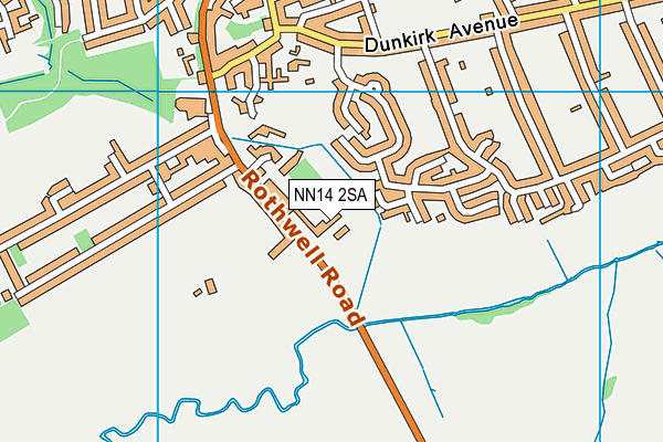 NN14 2SA map - OS VectorMap District (Ordnance Survey)