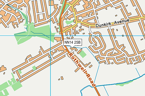 NN14 2SB map - OS VectorMap District (Ordnance Survey)