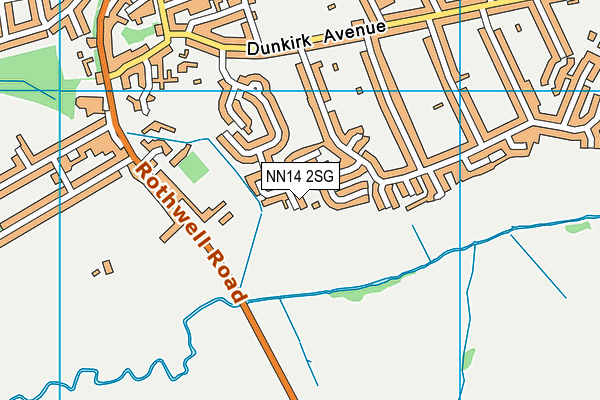 NN14 2SG map - OS VectorMap District (Ordnance Survey)