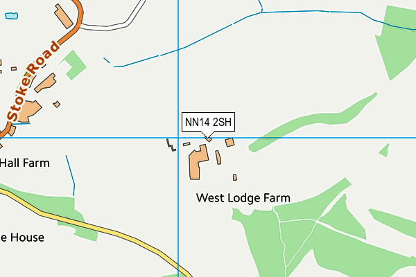 Desborough Town Cricket Club map (NN14 2SH) - OS VectorMap District (Ordnance Survey)