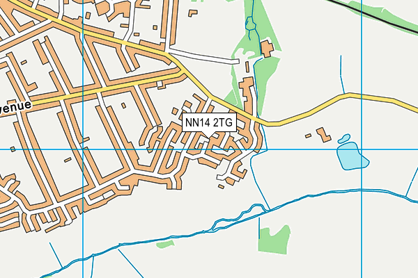 NN14 2TG map - OS VectorMap District (Ordnance Survey)