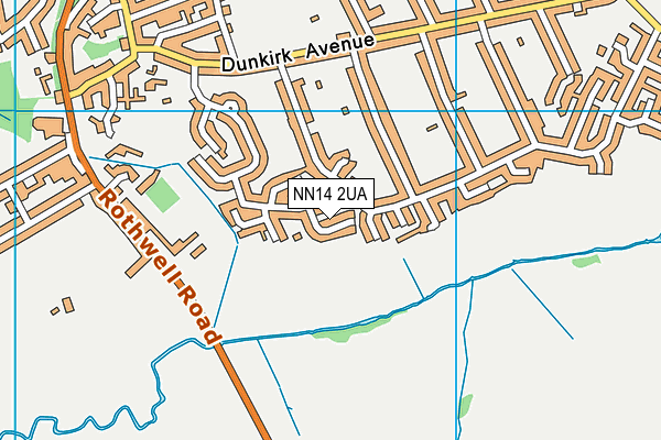NN14 2UA map - OS VectorMap District (Ordnance Survey)