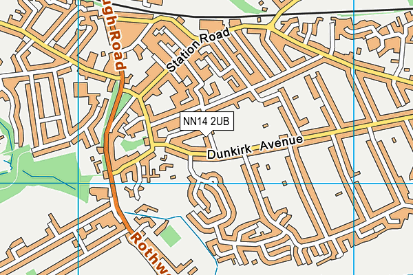 NN14 2UB map - OS VectorMap District (Ordnance Survey)