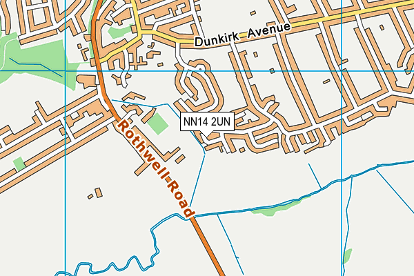 NN14 2UN map - OS VectorMap District (Ordnance Survey)
