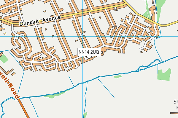 NN14 2UQ map - OS VectorMap District (Ordnance Survey)