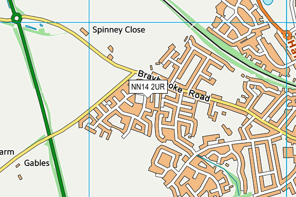 NN14 2UR map - OS VectorMap District (Ordnance Survey)