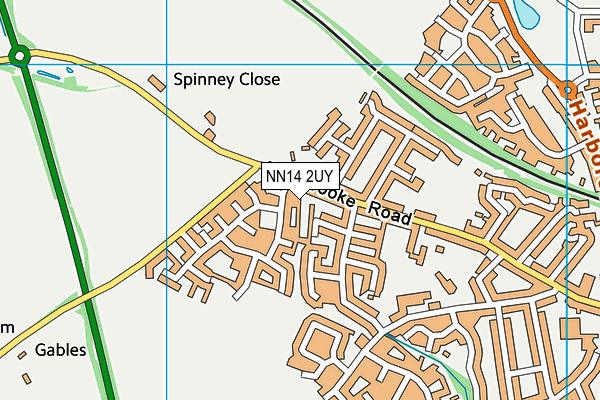 NN14 2UY map - OS VectorMap District (Ordnance Survey)