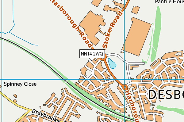 NN14 2WQ map - OS VectorMap District (Ordnance Survey)